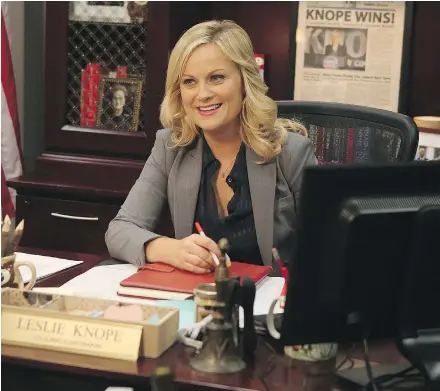  ?? — NBC FILES ?? Designatin­g Feb. 13 for women has endured since 2010, when Amy Poehler’s Parks and Recreation character, Leslie Knope, declared the fictional holiday her favourite day of the year on the NBC show: “Ladies celebratin­g ladies.”