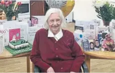  ??  ?? LANDMARK DAY: Mrs Fisken marks her 100th birthday.