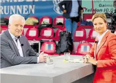  ?? DPA-BILD: HARTMANN ?? Bundesinne­nminister Horst Seehofer wurde im ZDF von Bettina Schausten interviewt.