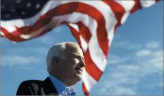  ?? CAROLYN KASTER, FILE — THE ASSOCIATED PRESS ?? Sen. John McCain, R-Ariz., a war hero and former GOP presidenti­al candidate, died Aug. 25. He was 81.