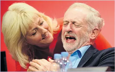  ?? Picture: LEON NEAL/AFP/GETTY ?? OLD COMRADES: Jennie Formby, Labour’s new general secretary, with Jeremy Corbyn