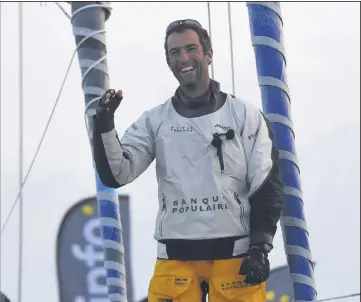  ?? (Photos AFP) ?? Sa troisième tentative aura été la bonne. Après avoir terminé deux fois deuxième, Armel Le Cléac’h s’impose cette fois dans cette course mythique.