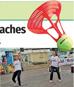  ?? ?? Fittingly Air Badminton is set to become the new trend in Sri Lanka