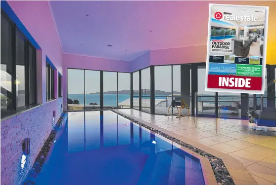  ??  ?? LUXURY: The indoor swimming pool at 5 Arundel Court, which sold in February to a couple from regional Queensland for $ 2.4 million.