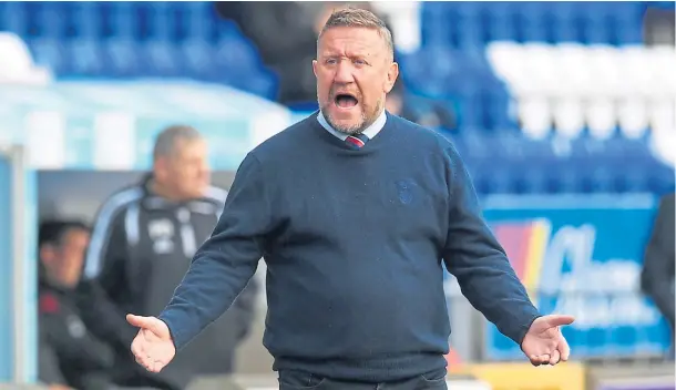  ??  ?? MOVING ON: Inverness manager John Robertson will have his work cut out at Morton tomorrow as they look to bounce-back from their 2-2 draw with Alloa Athletic