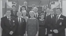  ?? SUBMITTED PHOTO ?? Lt.-Gov. Antoinette Perry recently hosted the Past Post dinner at Government House. Front row, from left, Paul Gallinger, Claus Brodersen, Mary Brodersen, Lt.-Gov. Perry, Jean Yeo, George Deviat and Owen Parkhouse. Second row. From left, Kelly Newstead, Fay Gallop, David Yeo and Gilles Painchaud. Back row, from left, Al Gallop, Barb Deviat and Elizabeth Parkhouse