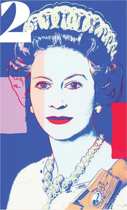  ?? ?? Imagen de la serigrafía de Isabel II por Warhol subastada por más de 800.000 dólares