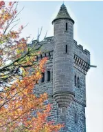  ??  ?? “Autumn colours provide a contrast with the greyness of the Balmashann­er war memorial,” says John Crichton of Forfar.