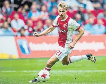  ?? FOTO: ARCHIVO MD ?? Frenkie de Jong, codiciado El Barça le sigue de cerca, además de Manchester City y PSG