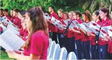  ?? Courtesy: British Embassy ?? The Dubai English Speaking College (DESC) Chamber Choir singing hymns at the service in Dubai.