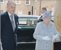  ?? AP PHOTO ?? Britain’s Queen Elizabeth, right, and Prince Philip, the Duke of Edinburgh arrive at Chapel Royal in St James’s Palace, London, for an Order of Merit service, Thursday.