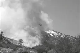  ?? IRFAN KHAN/LOS ANGELES TIMES ?? A fire burns in the San Bernardino mountains in Lytle Creek on April 26.