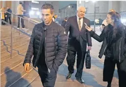  ?? KATHY WILLENS/AP ?? Merlino leaves federal court in New York after a mistrial was declared Feb. 20.