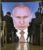  ??  ?? Vladimir Poutine lors de son discours à la nation le 1er mars.