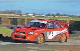  ??  ?? Oban’s Gordon Morrison and Calum MacPherson in their Subaru Impreza