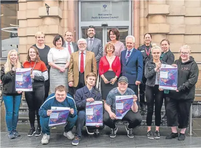  ?? Picture: Steve MacDougall. ?? Some of those involved in child protection in Perth and Kinross including Provost Dennis Melloy and council chief executive Bernadette Malone (middle, centre).