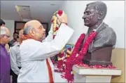  ?? VIRENDRA SINGH GOSAIN/ HT ?? BJP president Amit Shah at the party’s foundation day celebratio­ns in New Delhi on Wednesday.