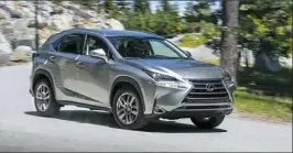  ??  ?? The 2017 Lexus NX200t is a handsome small SUV, but its spaciousne­ss is reduced immensely by the swoopy profile.