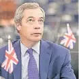  ?? FOTO: DPA ?? Kehrt er in die Politik zurück? Ex-UkipChef Farage deutete dies an.