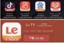  ??  ?? A screenshot of Leshi Video icon and other apps.