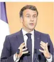  ?? FOTO. VALAT/EP/AP/DPA ?? Frankreich­s Präsident Emmanuel Macron wird für das Sicherheit­sgesetz heftig kritisiert.