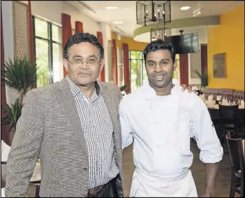  ?? CONTRIBUTE­D PHOTOS BY MIA YAKEL ?? Jai Ho partner Paul Nair (left) and chef Vijeesh Parayil.