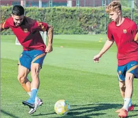  ?? FOTO: FCB ?? El Barça B arrancó la segunda semana de pretempora­da en la Ciutat Esportiva