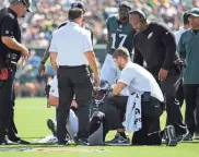  ?? USA TODAY SPORTS ?? Philadelph­ia Eagles running back Darren Sproles was injured against the New York Giants.