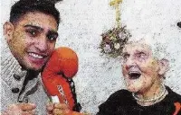  ??  ?? Amir Khan dropped in to visit Ada in 2008