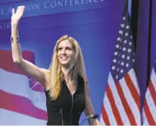  ?? Cliff Owen / Associated Press 2011 ?? Ann Coulter, a right-wing pundit well-known for her provocativ­e speeches, insists on speaking Thursday as scheduled.