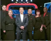  ??  ?? All The Chasers are finally together, with host Bradley Walsh, on new quiz, Beat the Chasers.