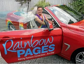  ?? SUPPLIED ?? Founder of Rainbow Pages James Bennett left the corporate world to fill a rainbow community void.