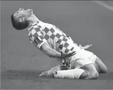  ?? REUTERS ?? Andrej Kramaric celebrates scoring Croatia’s equalizer in a 4-1 win over Canada in Qatar on Sunday.