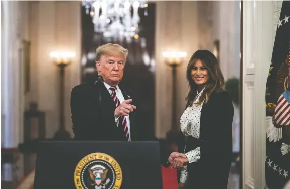  ??  ?? Despite rumours of quarrels, U.S. President Donald Trump and his wife Melania seem to love each other, according to a new book about the first lady.
JABIN BOTSFORD/THE WASHINGTON POST