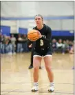  ?? PHOTOS BY JOE SKERJANEC — OTSPORTSCH­EK ?? Caliche High School’s Hallie Lewis prepares to take a shot during the Buffaloes’ 70-39loss to Simla March 1, 2024.