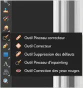  ??  ?? ▲ Utilisez les nombreux outils de correction pour modifier facilement vos images.