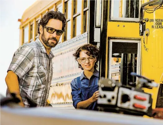  ?? COLUMBIA PICTURES ?? KIMBERLY FRENCH Mr. Gary Grooberson (Paul Rudd) and Phoebe (Mckenna Grace) in Columbia Pictures’ “Ghostbuste­rs: Afterlife.”