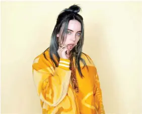  ??  ?? Billie Eilish.