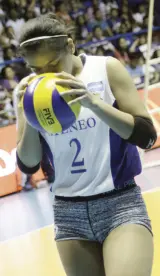  ?? Photo by Albert Ray alejandro ?? Looking back on her first days as an Atenean, Valdez recalls feeling as though she knew nothing except to play volleyball.