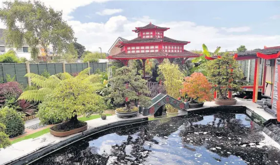  ?? PICTURES: Rob Browne ?? > Don Knight has spent more than £40,000 on his Japanese garden at his home in Llantwit Major