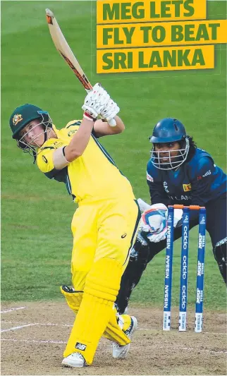  ??  ?? BIG HITTER: Meg Lanning of Australia bats during the ICC Women's World Cup.