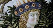  ??  ?? Il cespuglio di alloro dietro al più giovane dei Magi dipinto dal Gozzoli e identifica­to in Lorenzo il Magnifico