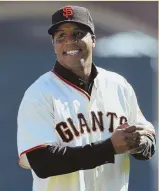  ?? AP PHOTO ?? GO FIGURE: Barry Bonds will have his No. 25 jersey retired by the San Francisco Giants in August.