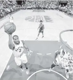  ?? - AFP photo ?? Kawhi Leonard #2 of the Toronto Raptors shoots the ball during the game against the Sacramento Kings at Golden 1 Center in Sacramento, California.