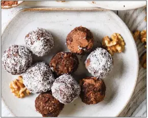  ?? (Courtesy of California Walnuts) ?? Walnut Chocolate Bliss Balls