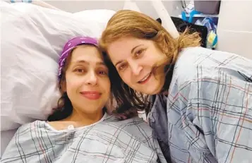 ?? CHAYA LIPSCHUTZ ?? Marianna Ilyasova of New York (left) received a kidney from Liza Porat of Silver Spring, Md.
