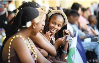  ?? PHANDO JIKELO African News Agency (ANA) ?? VOYEKA Magaga from Lesotho is among the young people who are attending Africa Future Leaders Hub, currently being held at the Castle of Good Hope. |