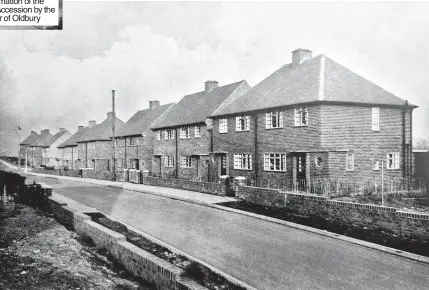  ?? ?? Right: Part of the Richards Close housing scheme in Oldbury, 1953