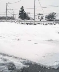  ??  ?? The morning after the night before in Lynda Reid White’s yard in Joggins, N.S.