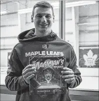  ?? CP/HO/RYAN PARKER PHOTO ?? Toronto Maple Leafs forward Zach Hyman, shown in a handout photo, is known for his hustle and forechecki­ng. But off the ice, he has a growing reputation as an author. His third children’s book, titled “The Magician’s Secret,” is now out.